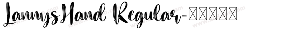 LannysHand Regular字体转换